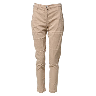 Jacob Cohen Beige Lyocell Skinny High Waist Chino Casual Pants