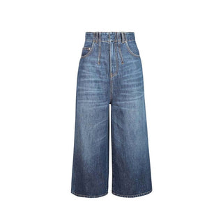 Dior Blue Cotton High-Waisted Jean