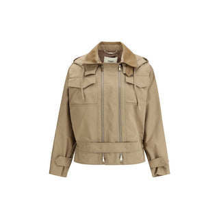 Fendi Beige Cotton Full-Length Jacket