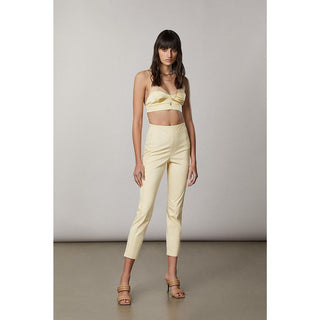 Patrizia Pepe Yellow Polyester Pants