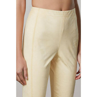 Patrizia Pepe Yellow Polyester Casual Pants
